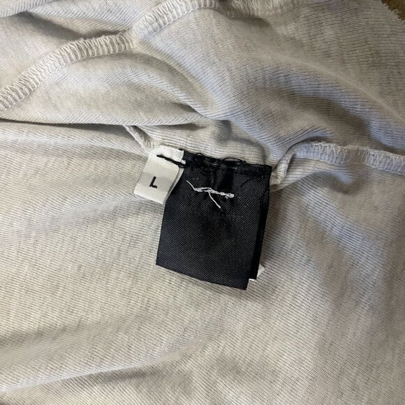 Manuel Marte Elongated Scoop Hem Light Gray 100% Cotton Fashion T Shirt Size L - Picture 11 of 12